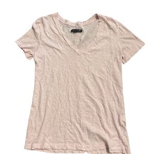 Rag & Bone Light Pink V-Neck T-Shirt, Size Small, Basic T-Shirt, Capsule